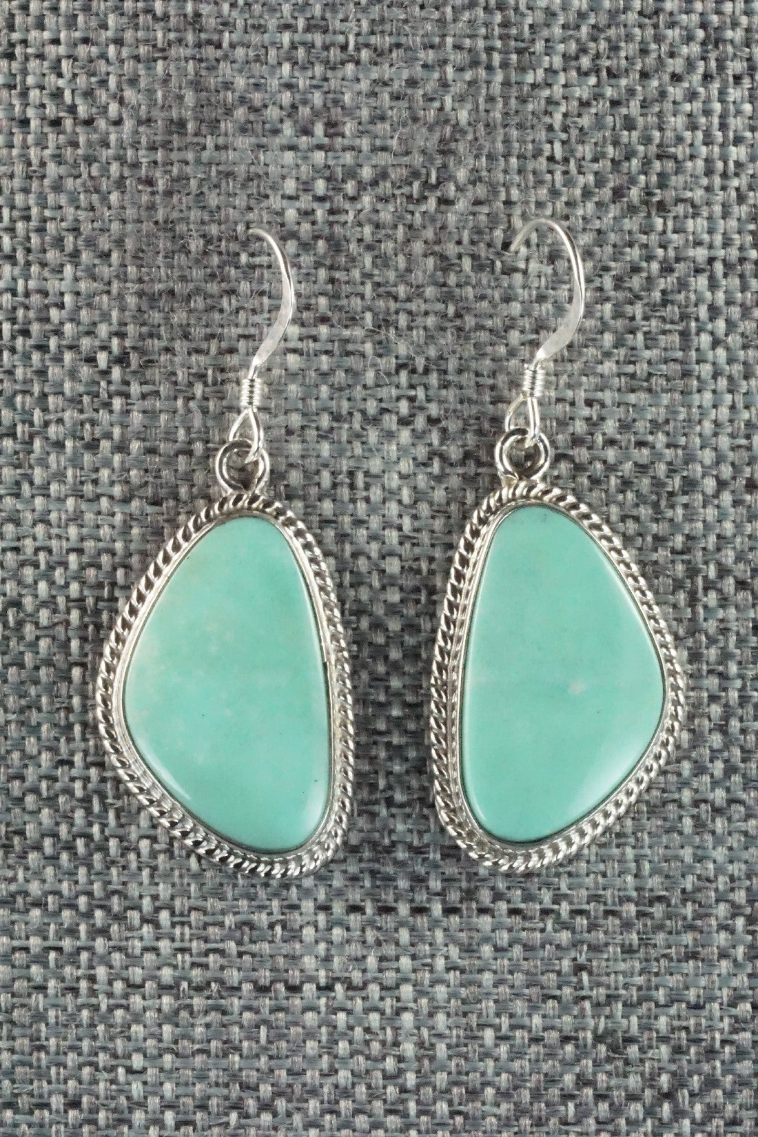 Turquoise & Sterling Silver Earrings - Lee Shorty