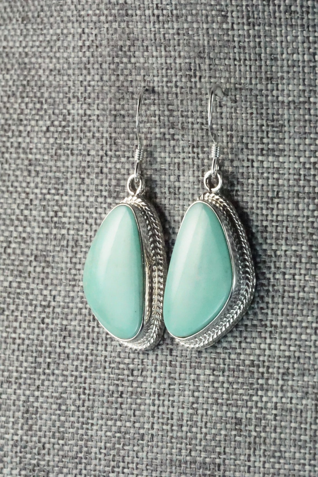 Turquoise & Sterling Silver Earrings - Lee Shorty