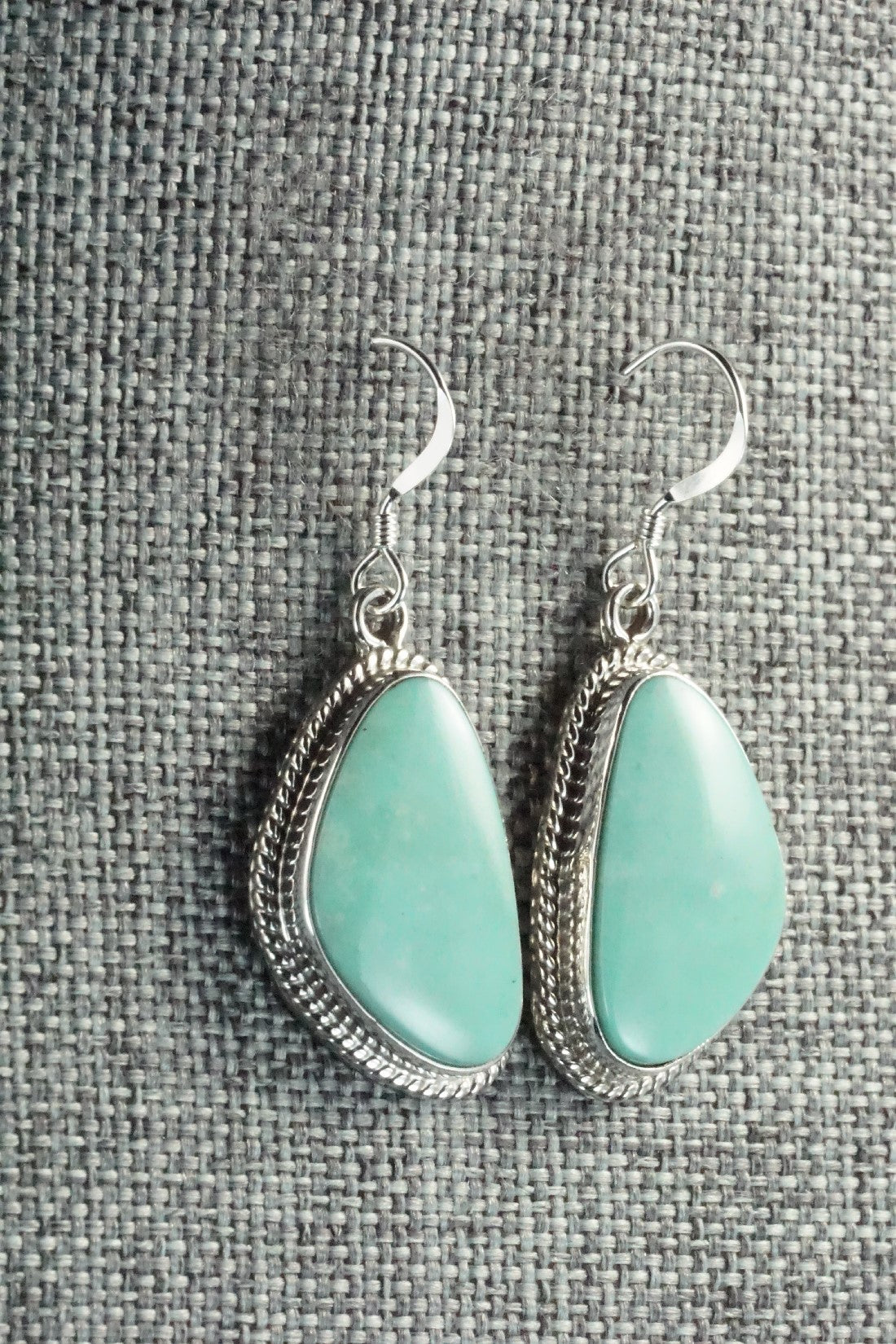 Turquoise & Sterling Silver Earrings - Lee Shorty