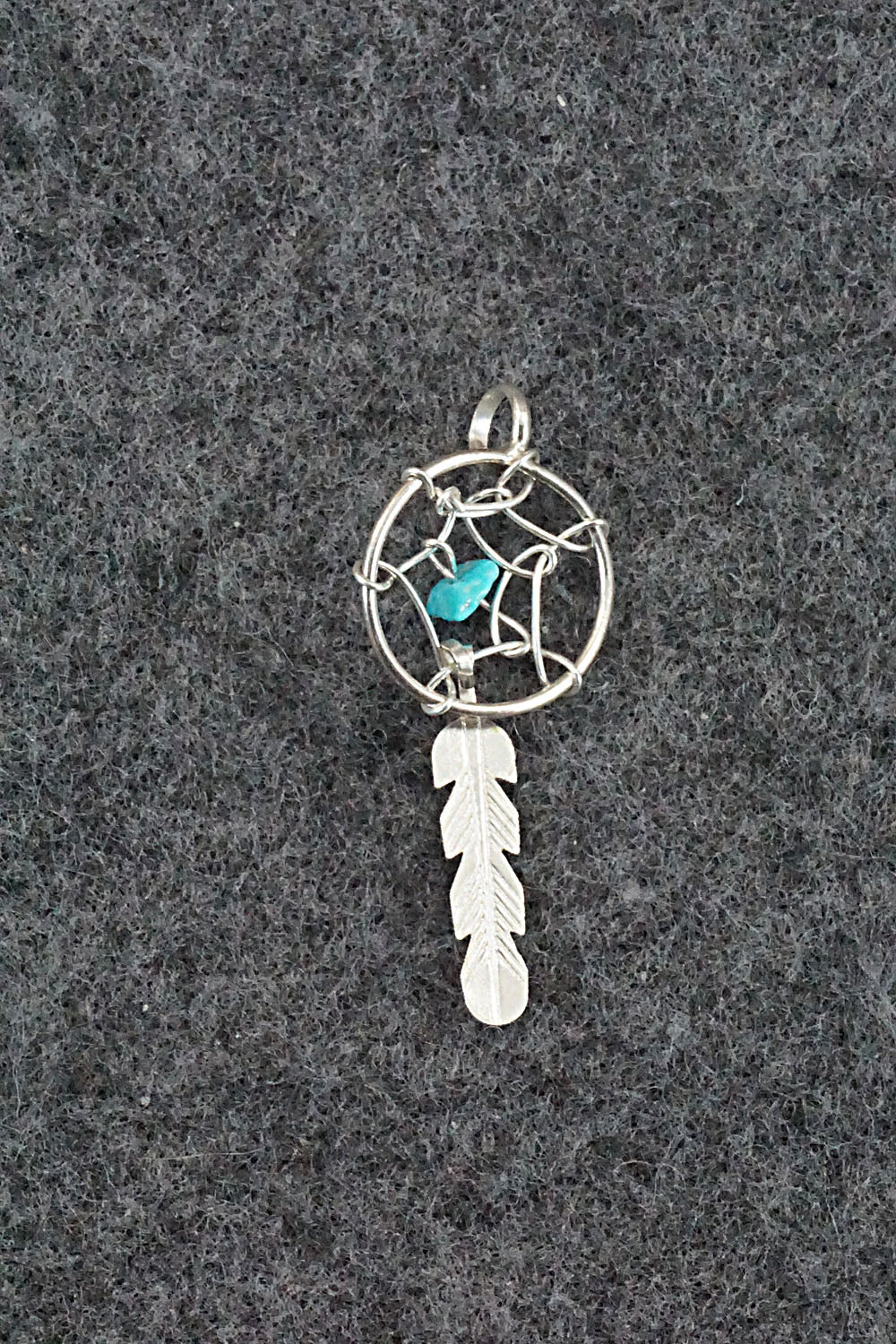 Turquoise and Sterling Silver Pendant - Helena Yazzie