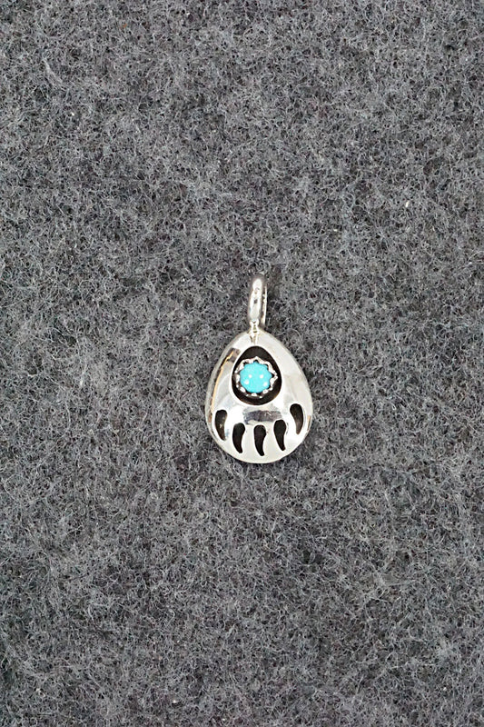 Turquoise & Sterling Silver Pendant - Leta Parker