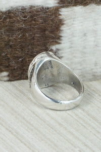 Multi Stone & Sterling Silver Inlay Ring - Charlotte Dishta - Size 11.75