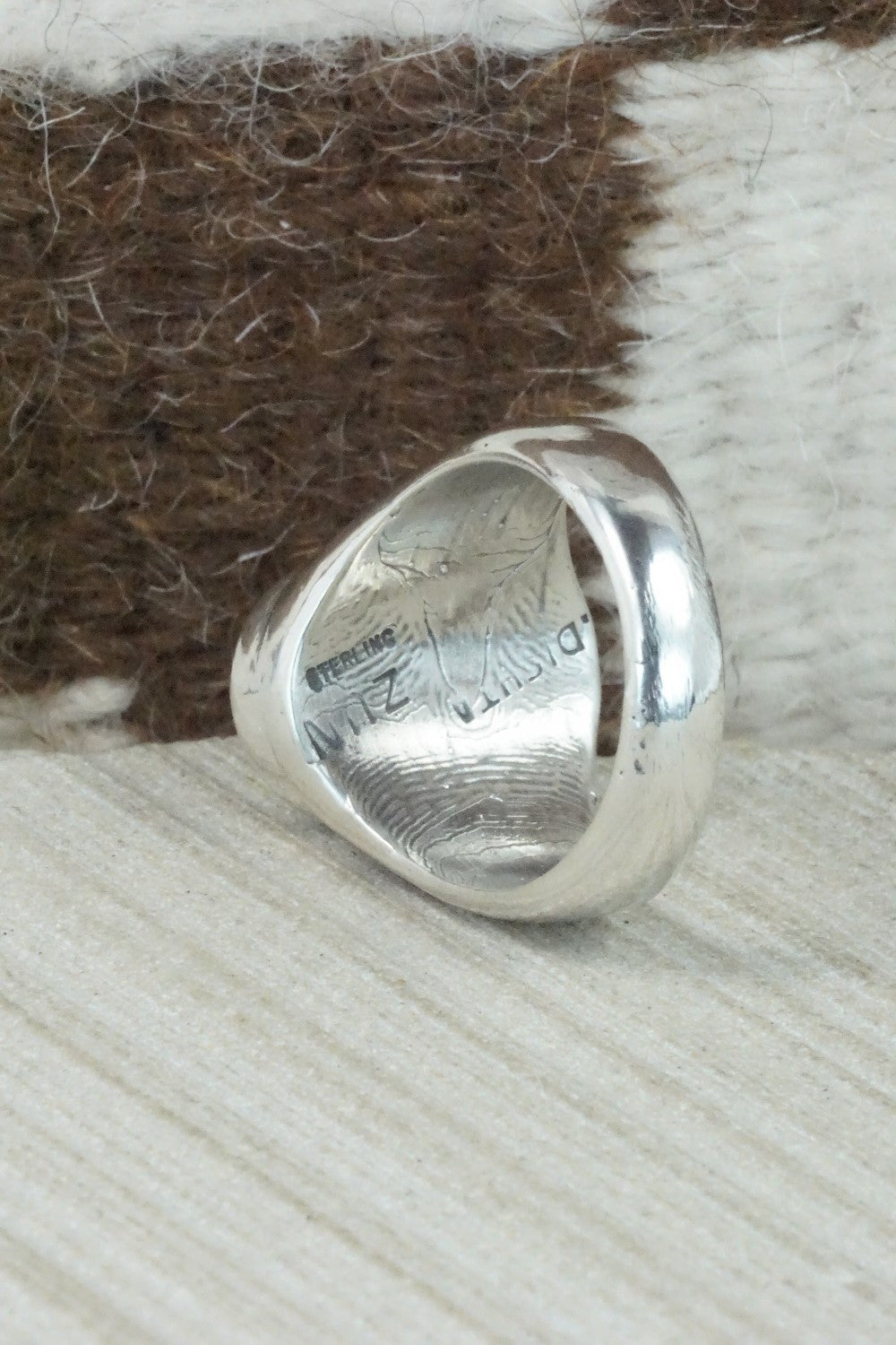 Multi Stone & Sterling Silver Inlay Ring - Charlotte Dishta - Size 11.75