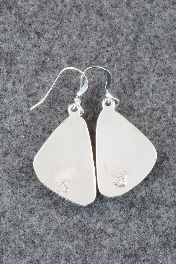 Turquoise & Sterling Silver Earrings - Lee Shorty