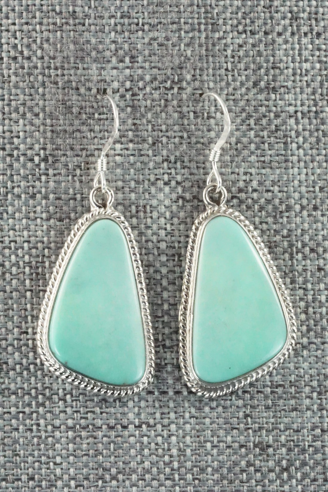 Turquoise & Sterling Silver Earrings - Lee Shorty