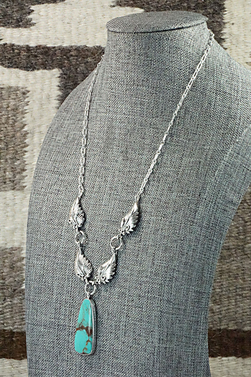 Turquoise & Sterling Silver Necklace - Mark Barney