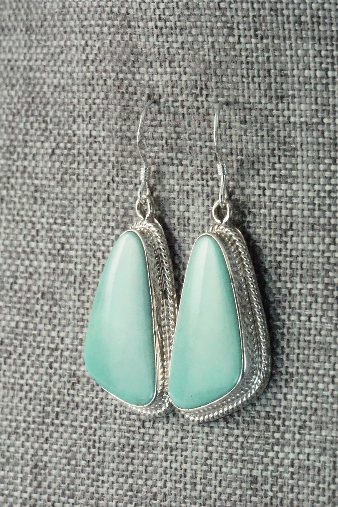 Turquoise & Sterling Silver Earrings - Lee Shorty