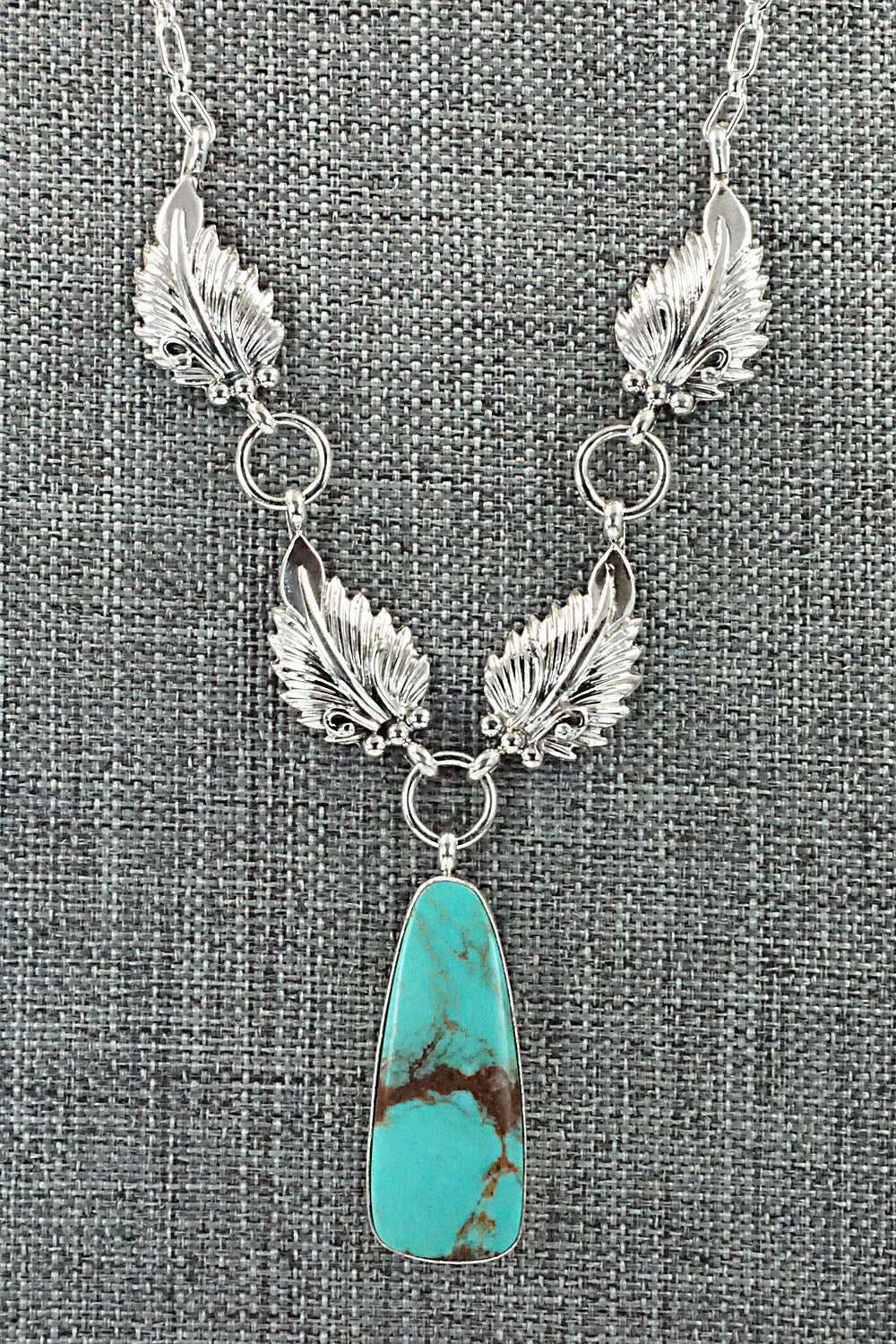 Turquoise & Sterling Silver Necklace - Mark Barney