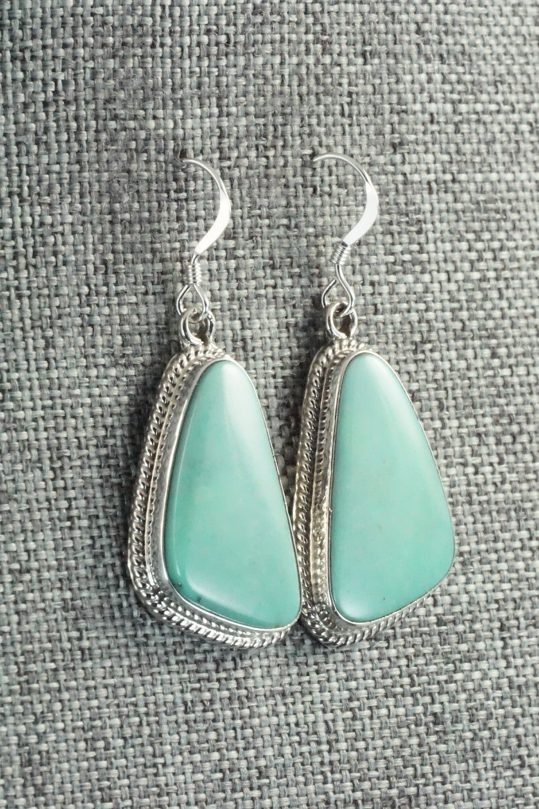 Turquoise & Sterling Silver Earrings - Lee Shorty