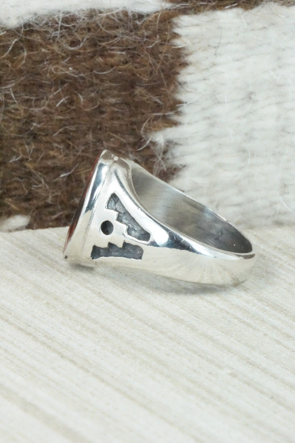 Multi Stone & Sterling Silver Inlay Ring - Charlotte Dishta - Size 12