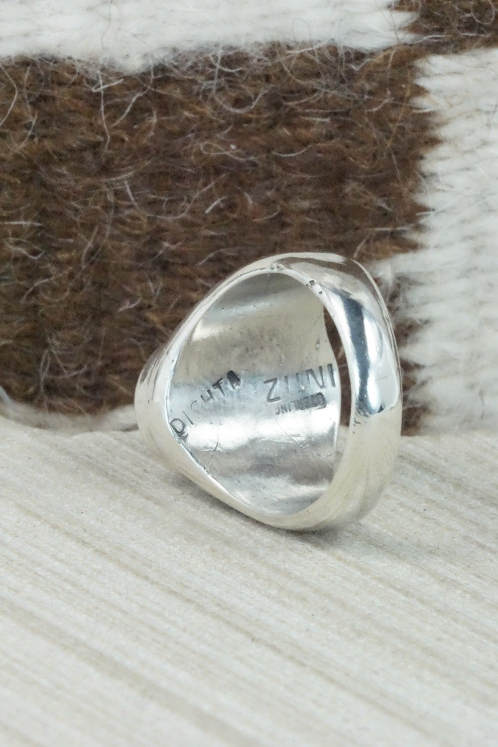 Multi Stone & Sterling Silver Inlay Ring - Charlotte Dishta - Size 12