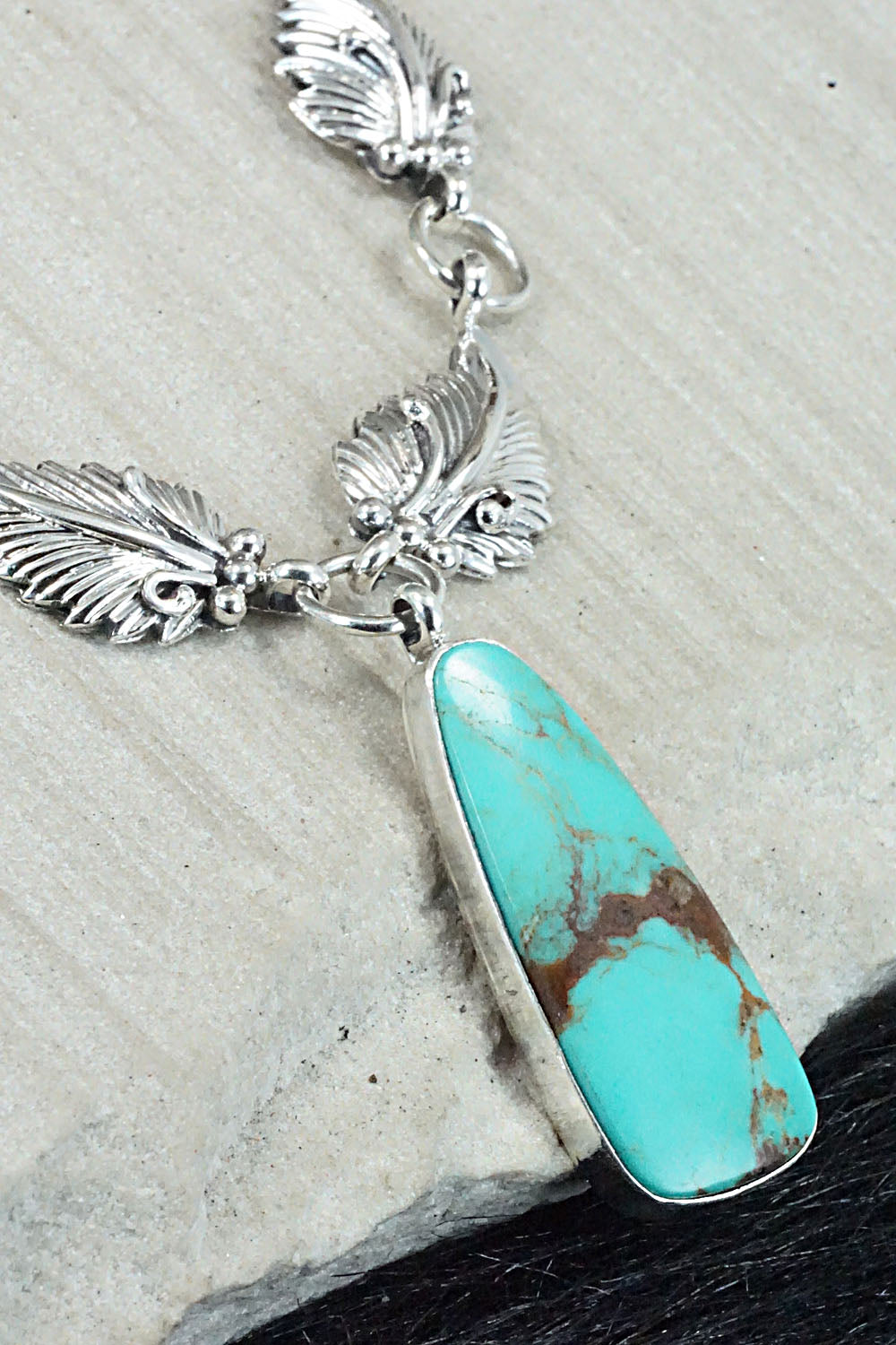 Turquoise & Sterling Silver Necklace - Mark Barney