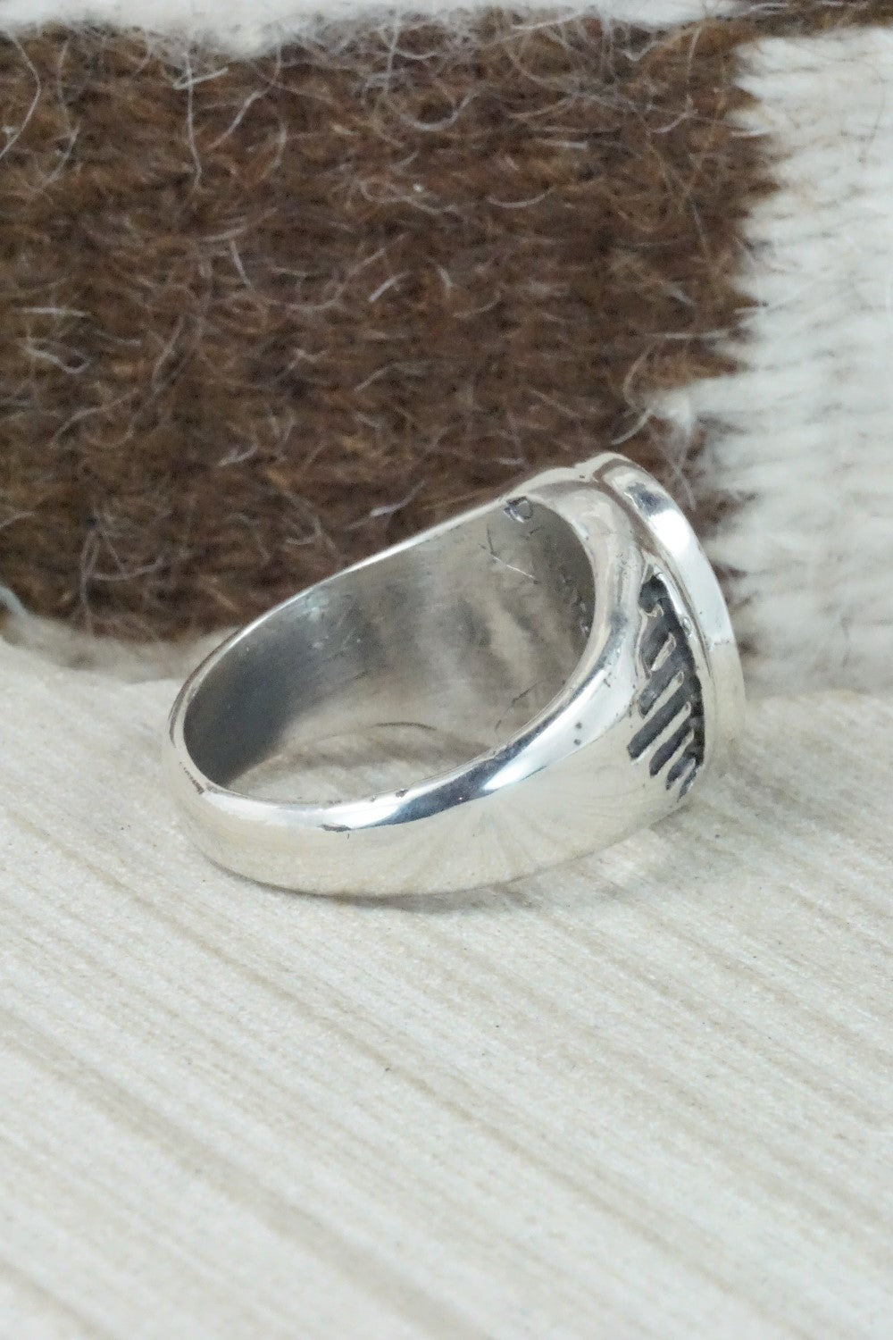 Multi Stone & Sterling Silver Inlay Ring - Charlotte Dishta - Size 12