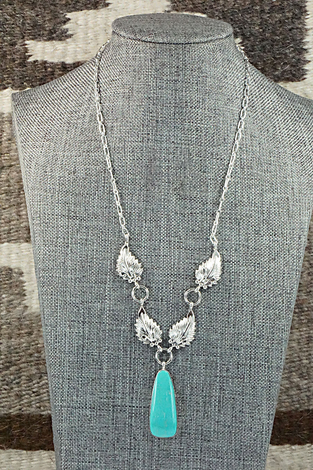 Turquoise & Sterling Silver Necklace - Mark Barney
