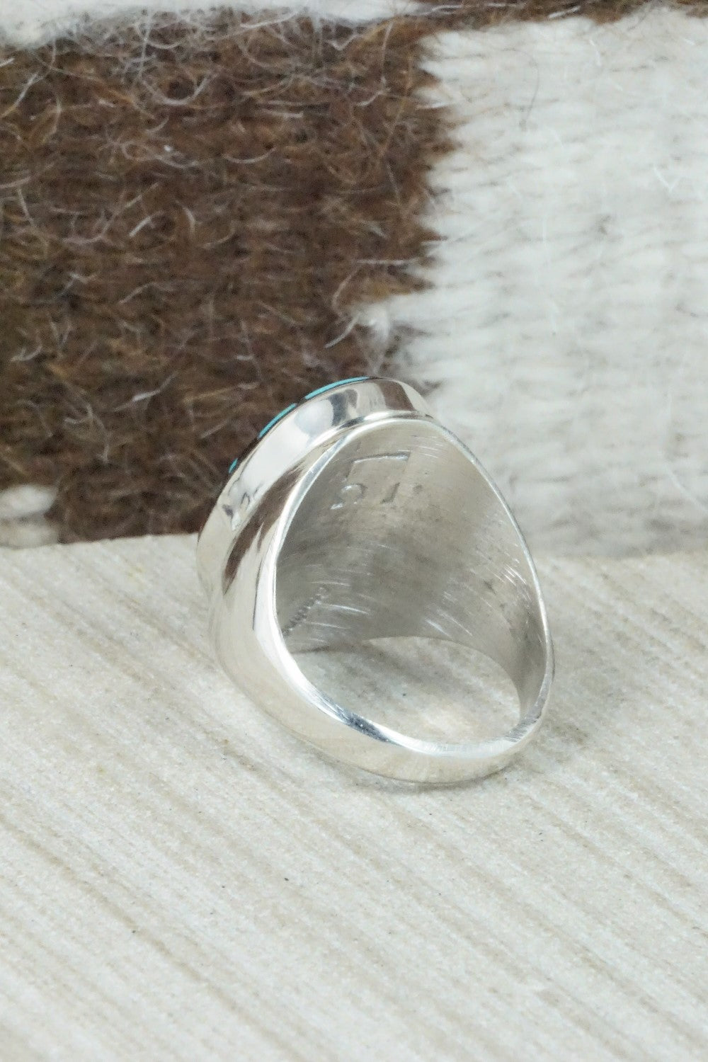Multi Stone & Sterling Silver Ring - Leslie & Gladys Lamy - Size 10.5