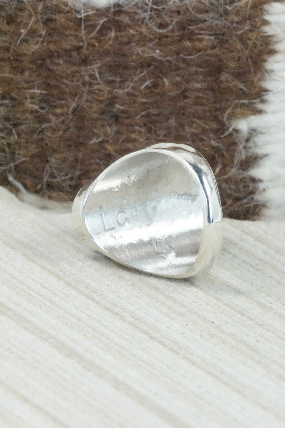 Multi Stone & Sterling Silver Ring - Leslie & Gladys Lamy - Size 10.5