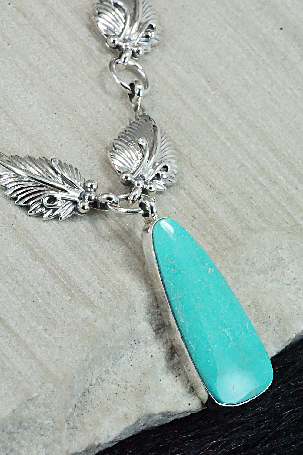 Turquoise & Sterling Silver Necklace - Mark Barney