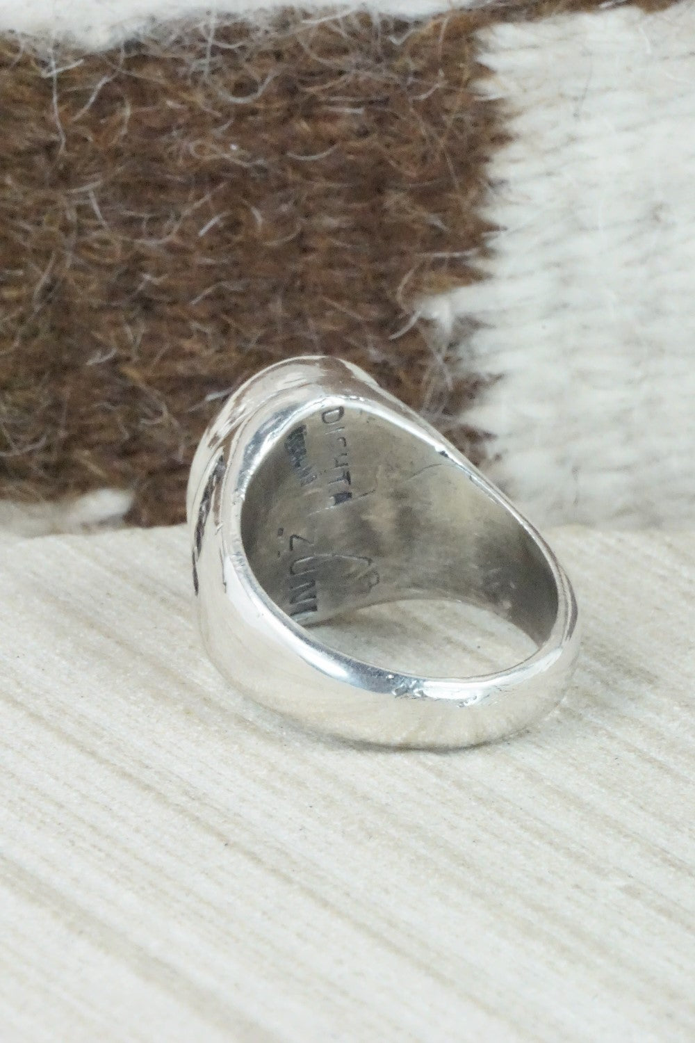 Multi Stone & Sterling Silver Inlay Ring - Charlotte Dishta - Size 12