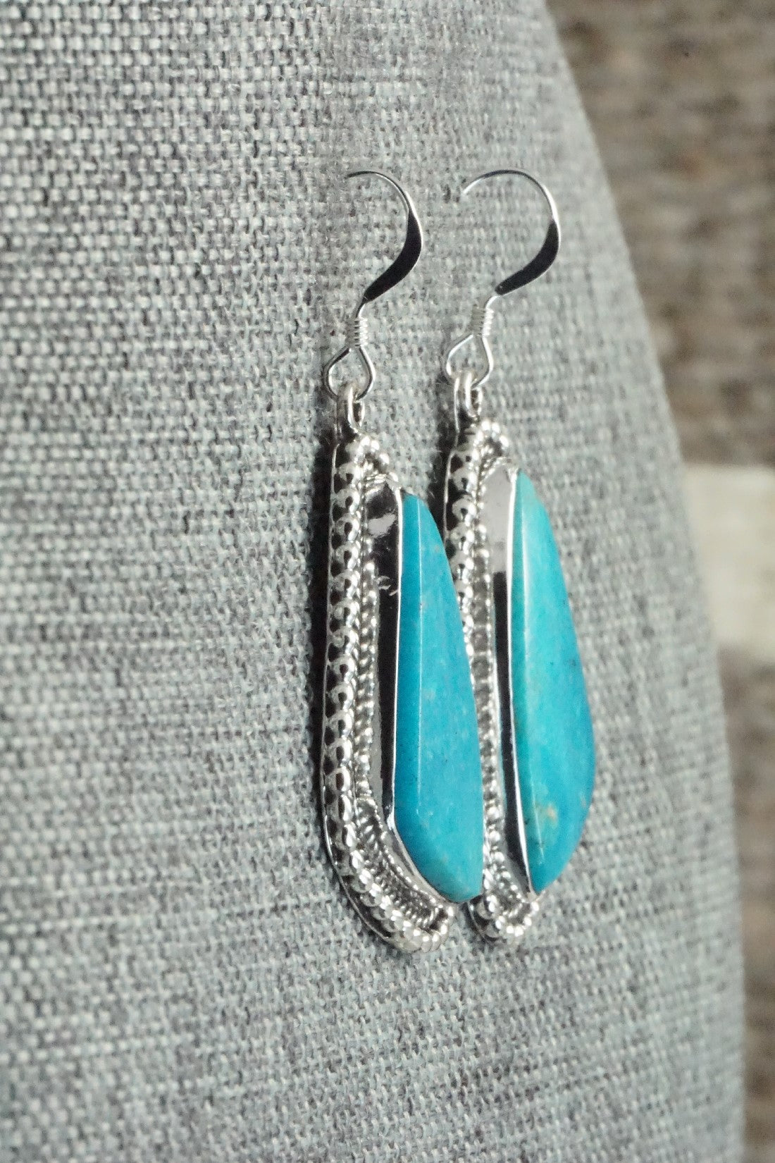 Turquoise & Sterling Silver Earrings - Verley Betone