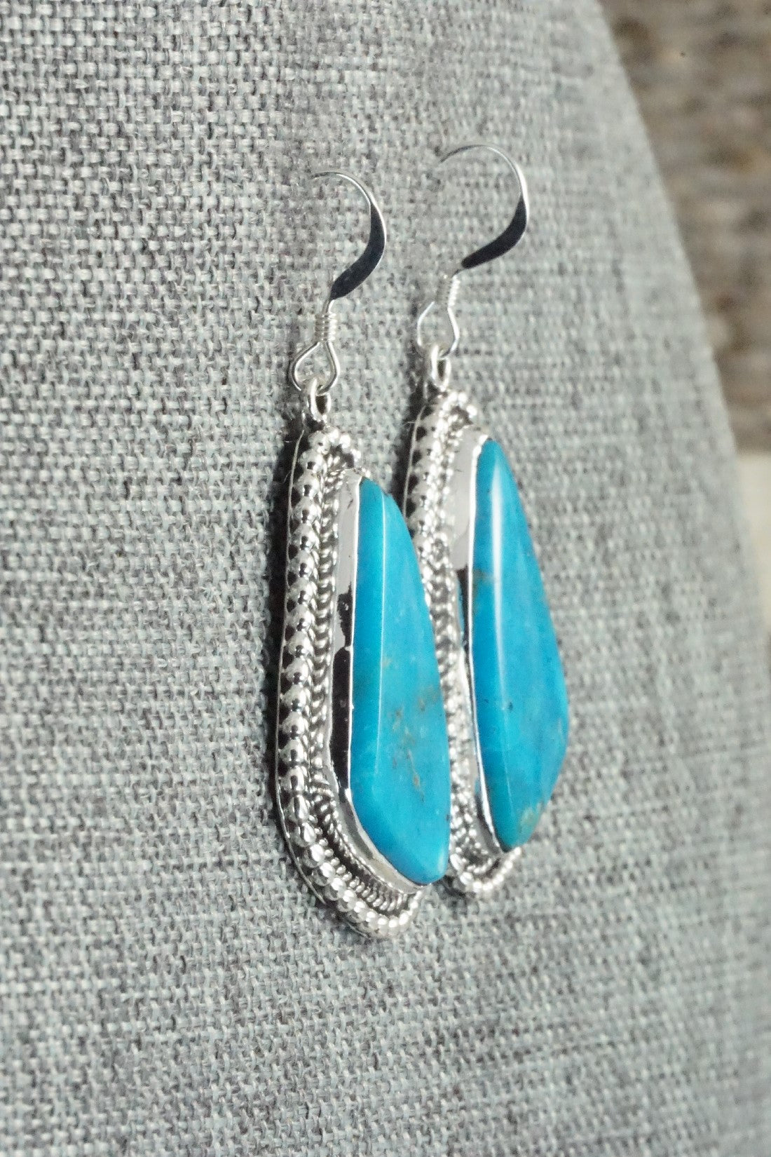 Turquoise & Sterling Silver Earrings - Verley Betone