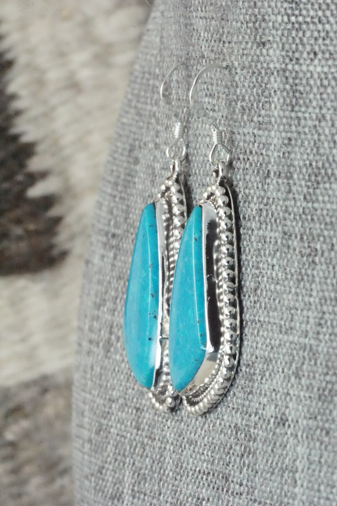 Turquoise & Sterling Silver Earrings - Verley Betone