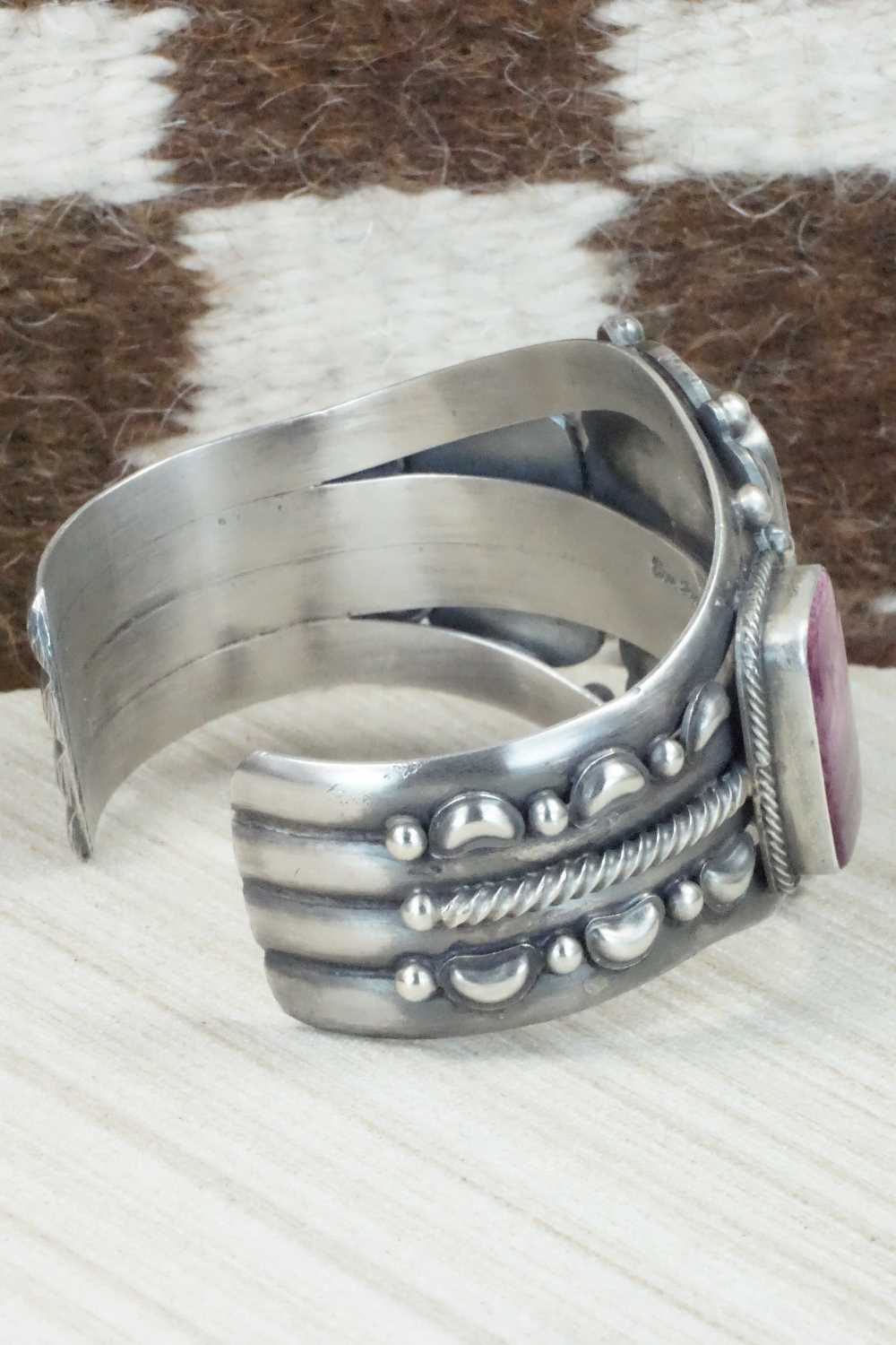 Spiny Oyster & Sterling Silver Bracelet - Tom Lewis