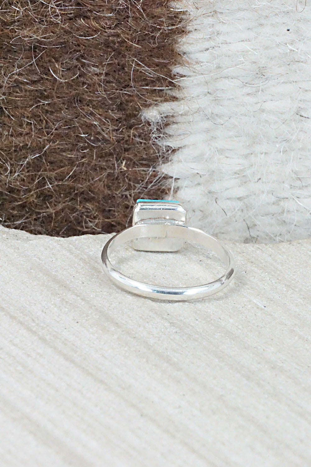 Turquoise & Sterling Silver Ring - Janelle Shebola - Size 7