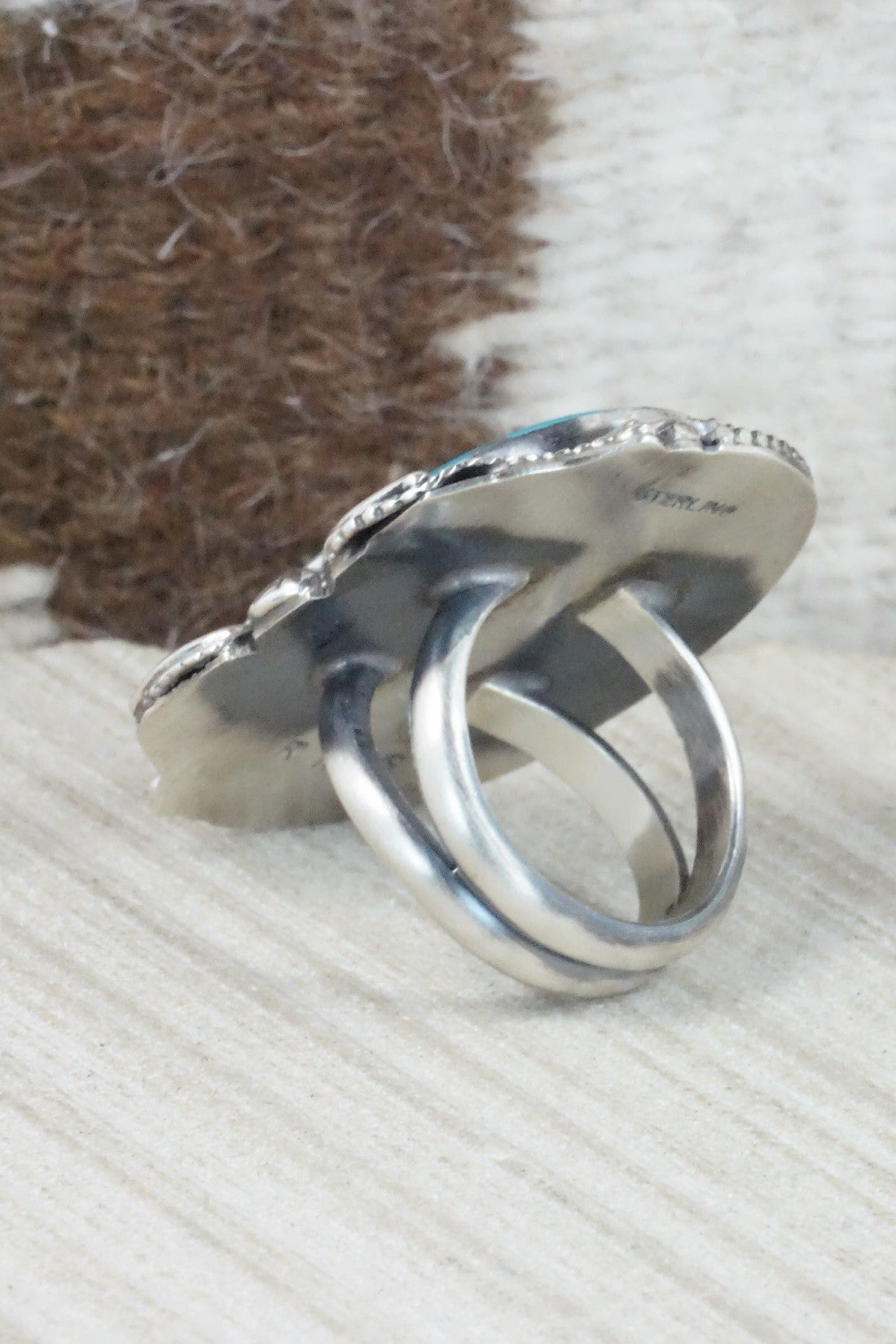 Turquoise & Sterling Silver Ring - Readda Begay - Size 8.5