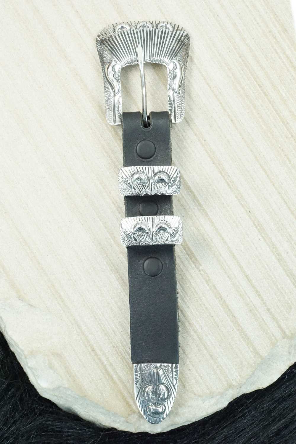 Sterling Silver Belt Buckle - Lawrence Delgarito