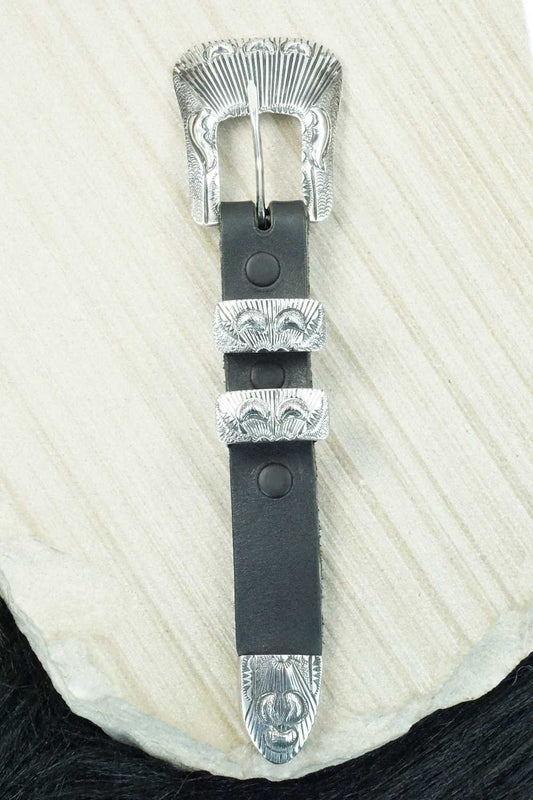 Sterling Silver Belt Buckle - Lawrence Delgarito