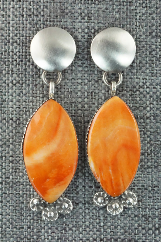 Spiny Oyster & Sterling Silver Earrings - Selina Warner