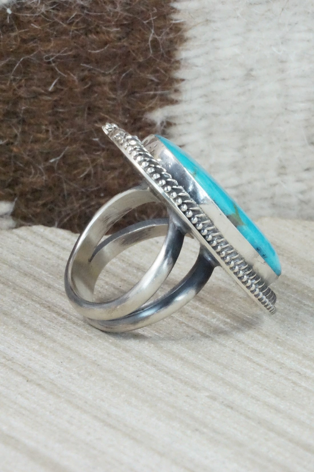 Turquoise & Sterling Silver Ring - Readda Begay - Size 8.5