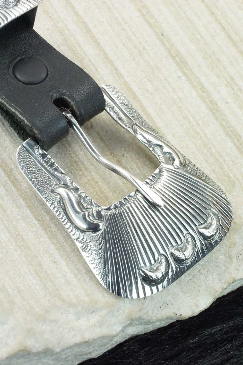 Sterling Silver Belt Buckle - Lawrence Delgarito