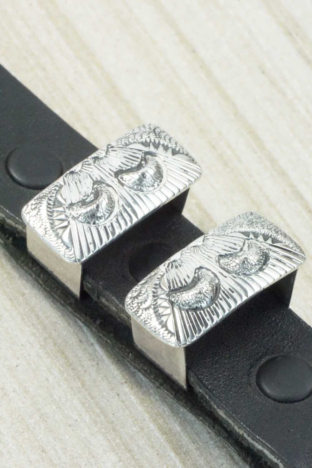 Sterling Silver Belt Buckle - Lawrence Delgarito