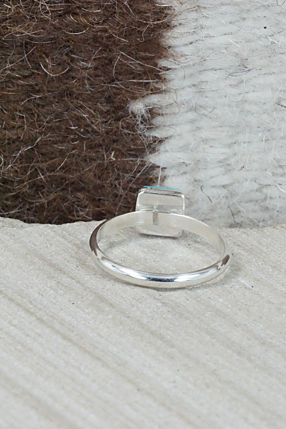 Turquoise & Sterling Silver Ring - Janelle Shebola - Size 8