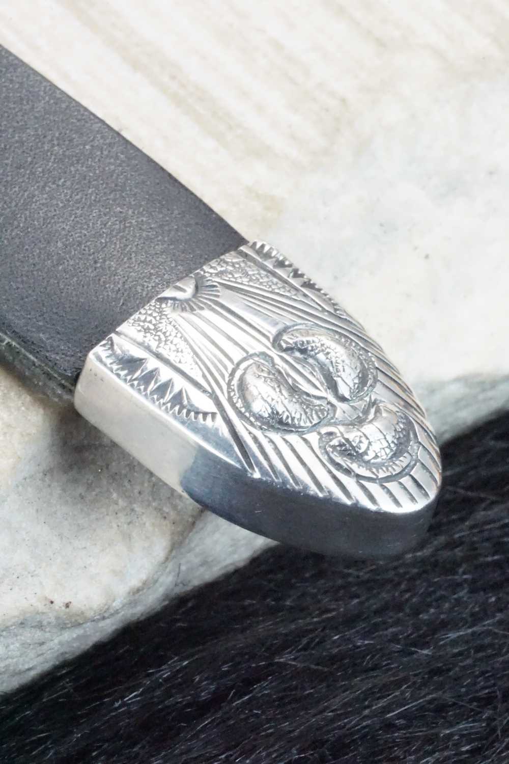 Sterling Silver Belt Buckle - Lawrence Delgarito