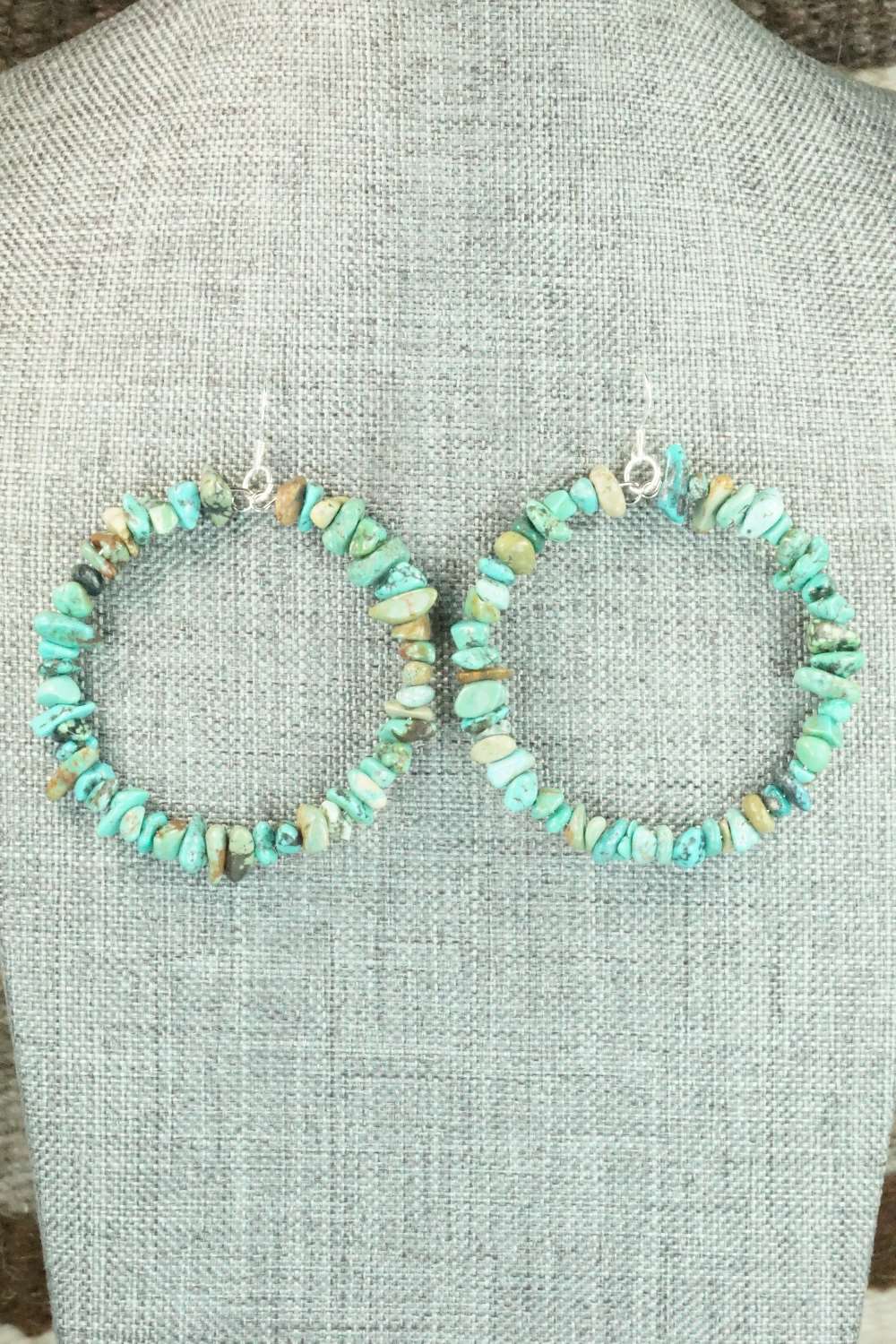 Turquoise & Sterling Silver Earrings - Doreen Jake
