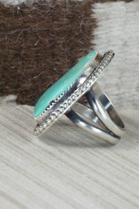 Turquoise & Sterling Silver Ring - Readda Begay - Size 9