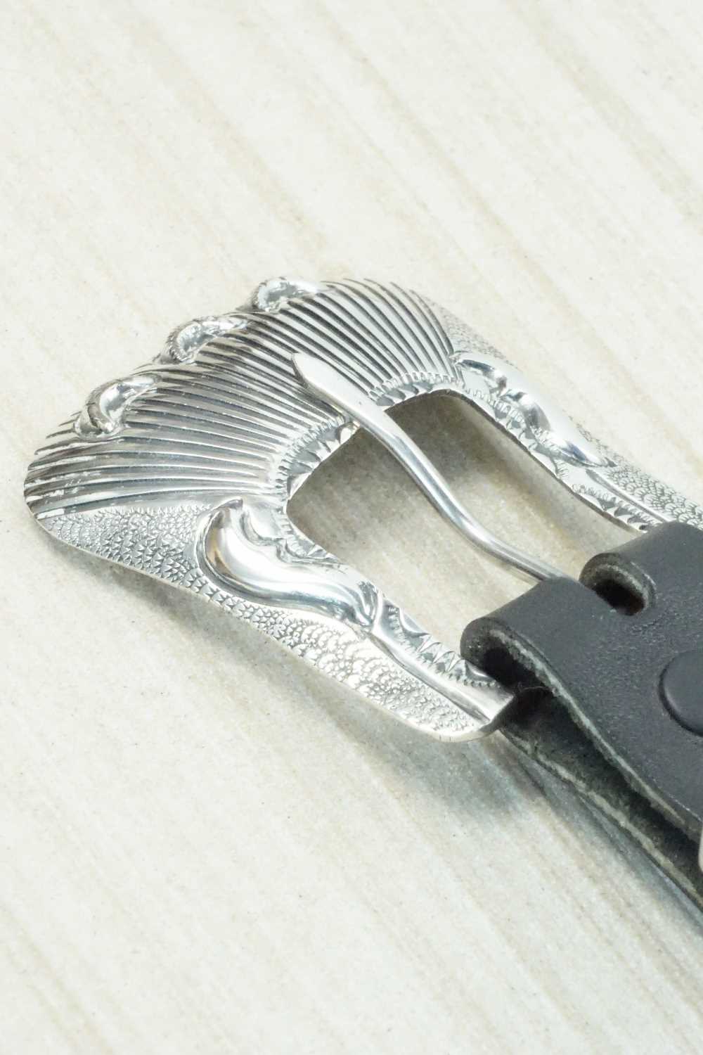 Sterling Silver Belt Buckle - Lawrence Delgarito