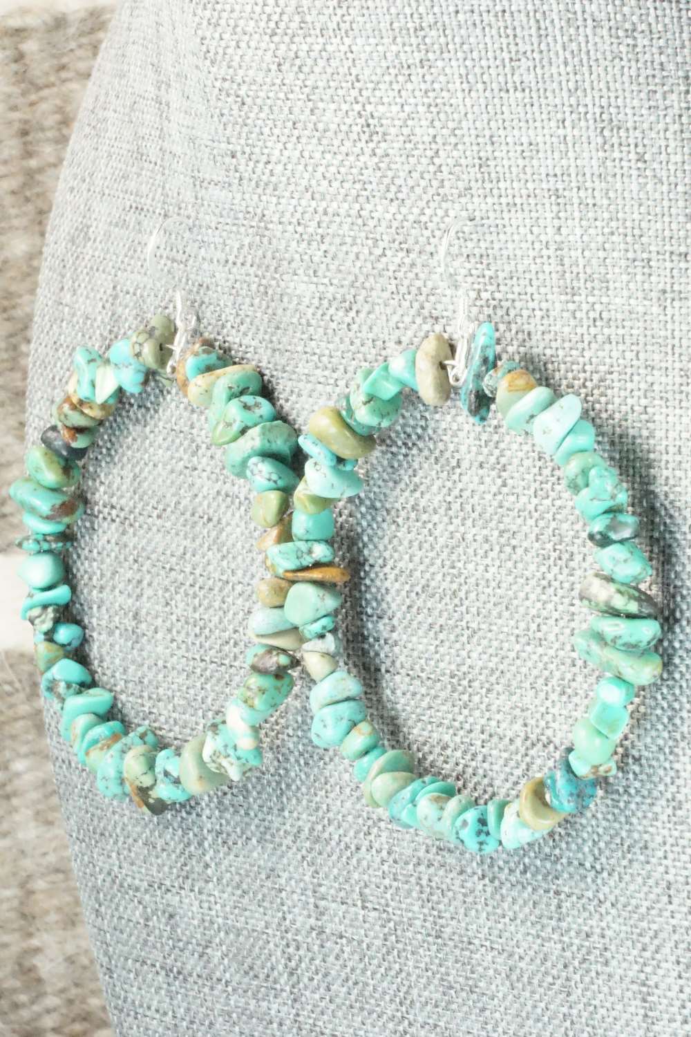 Turquoise & Sterling Silver Earrings - Doreen Jake