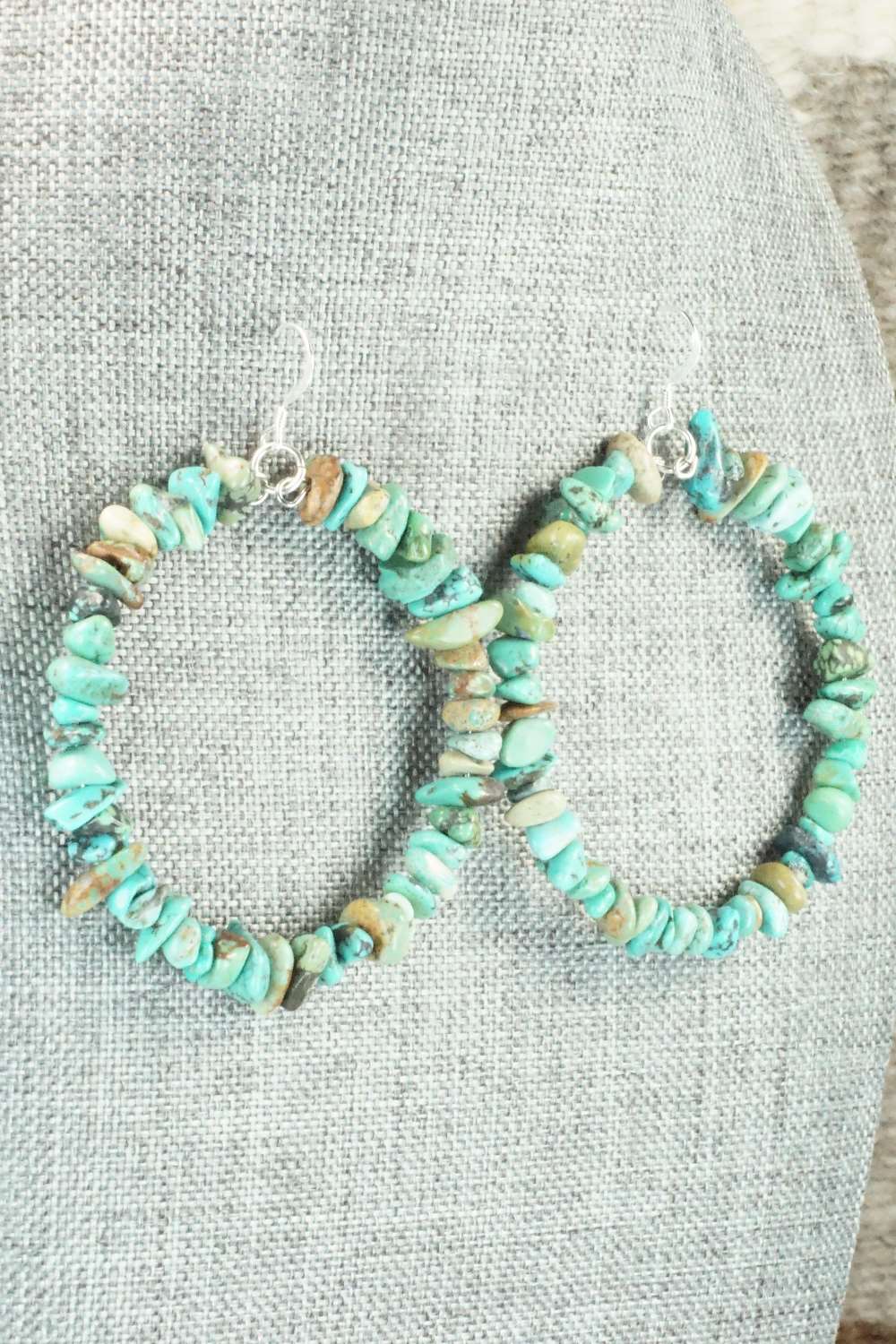 Turquoise & Sterling Silver Earrings - Doreen Jake