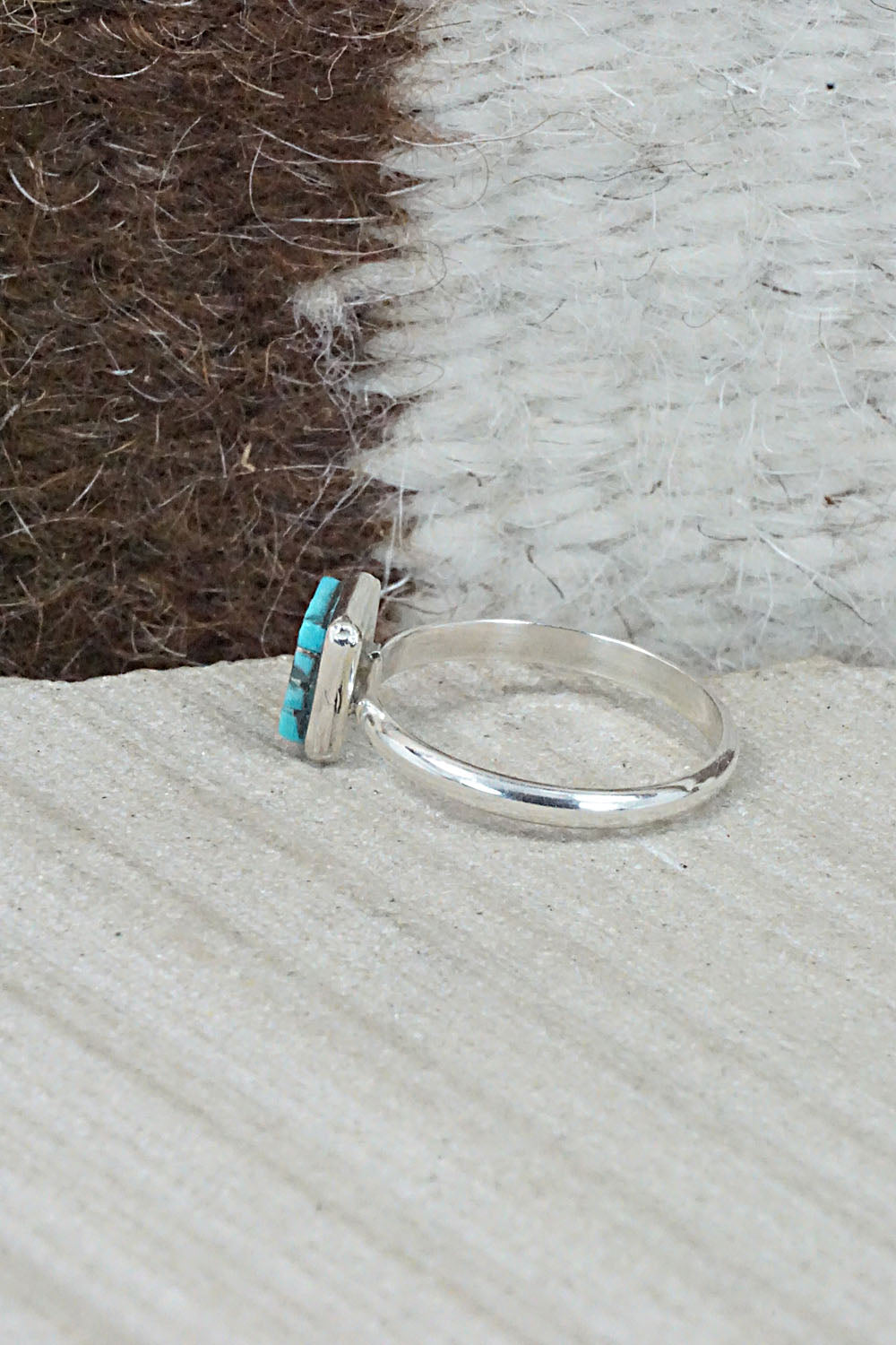 Turquoise & Sterling Silver Ring - Janelle Shebola - Size 5.25
