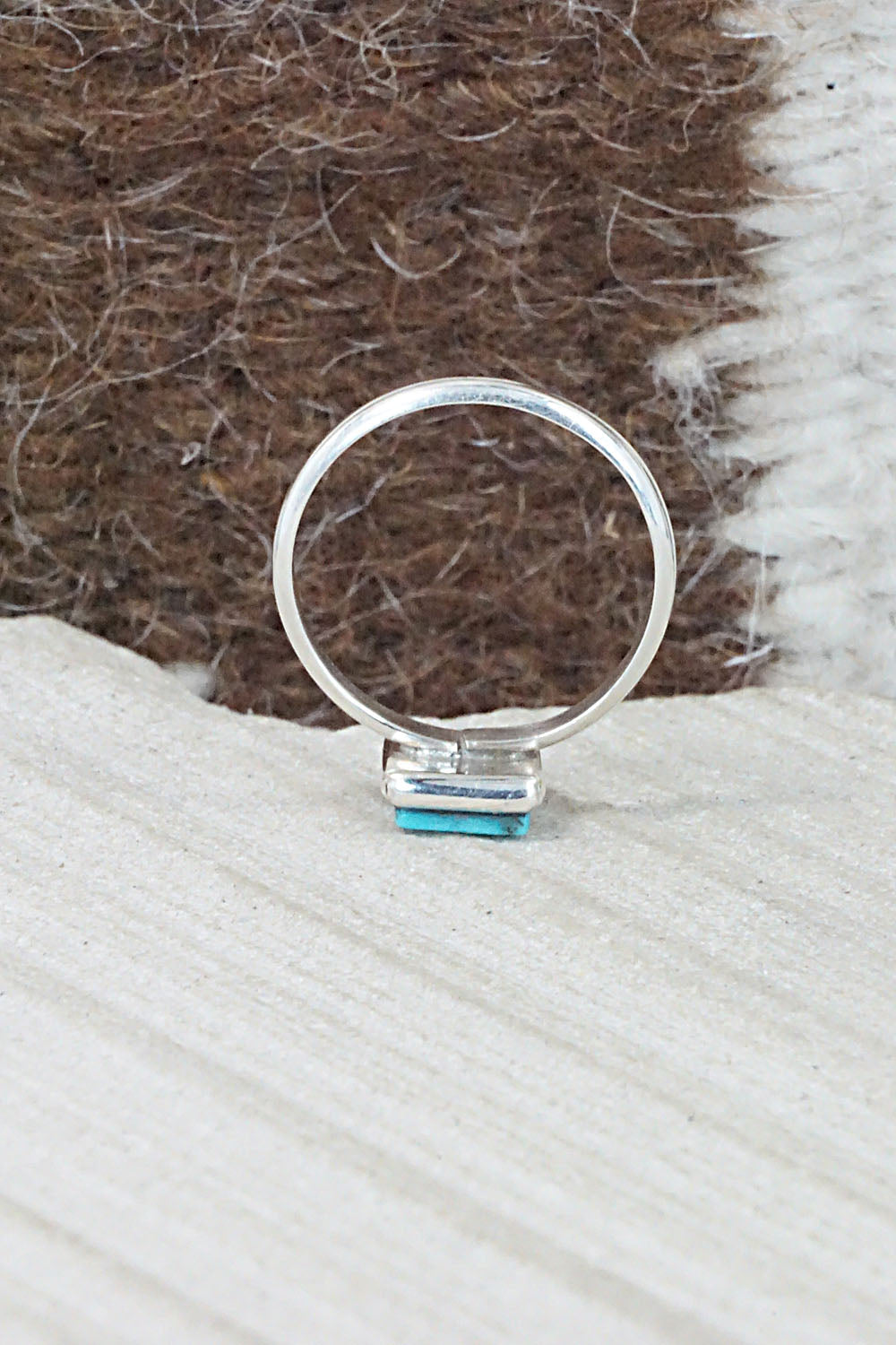 Turquoise & Sterling Silver Ring - Janelle Shebola - Size 5.25