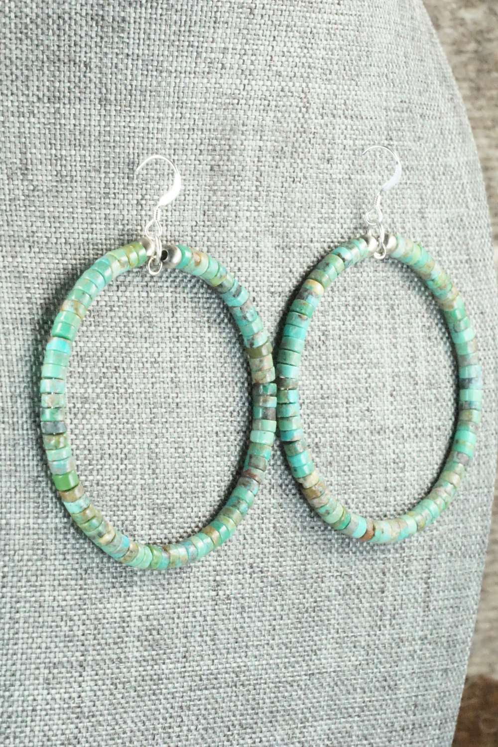 Turquoise & Sterling Silver Earrings - Doreen Jake