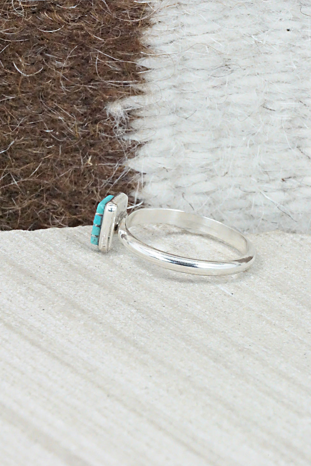 Turquoise & Sterling Silver Ring - Janelle Shebola - Size 7