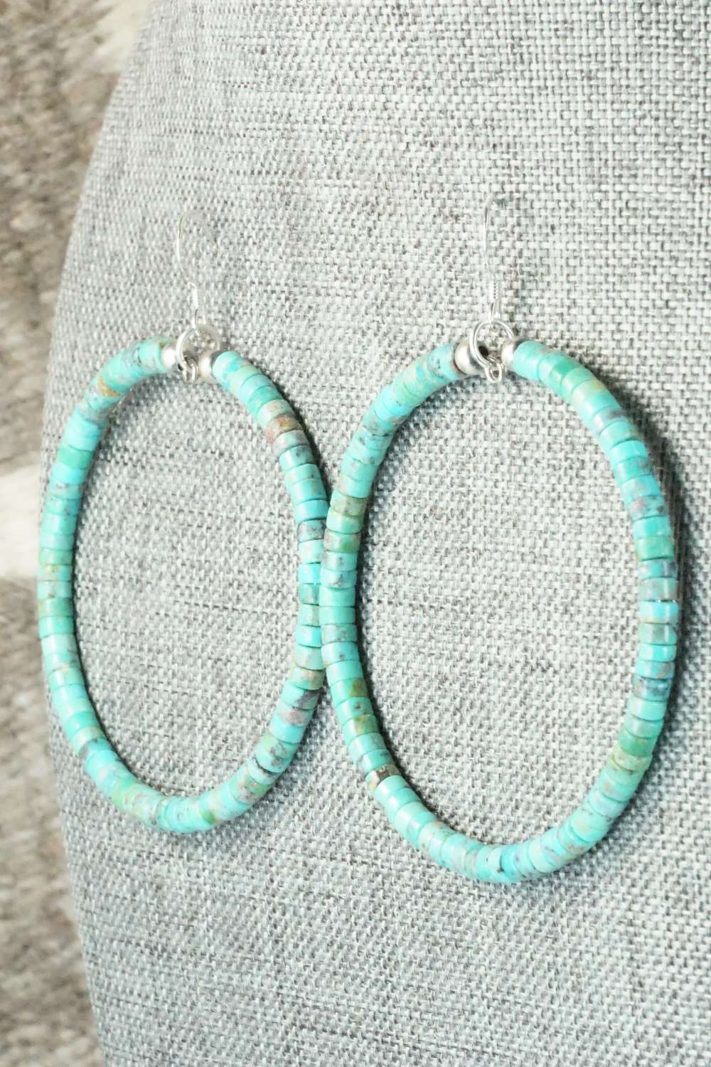 Turquoise & Sterling Silver Earrings - Doreen Jake