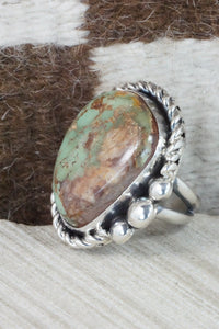 Turquoise & Sterling Silver Ring - Readda Begay - Size 9.5