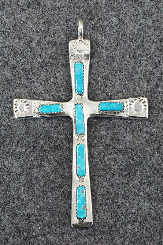 Turquoise & Sterling Silver Pendant - Verona Quam