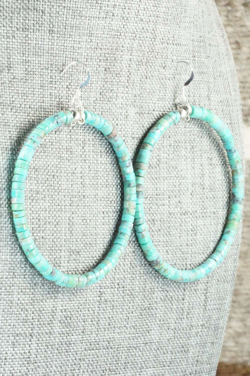 Turquoise & Sterling Silver Earrings - Doreen Jake