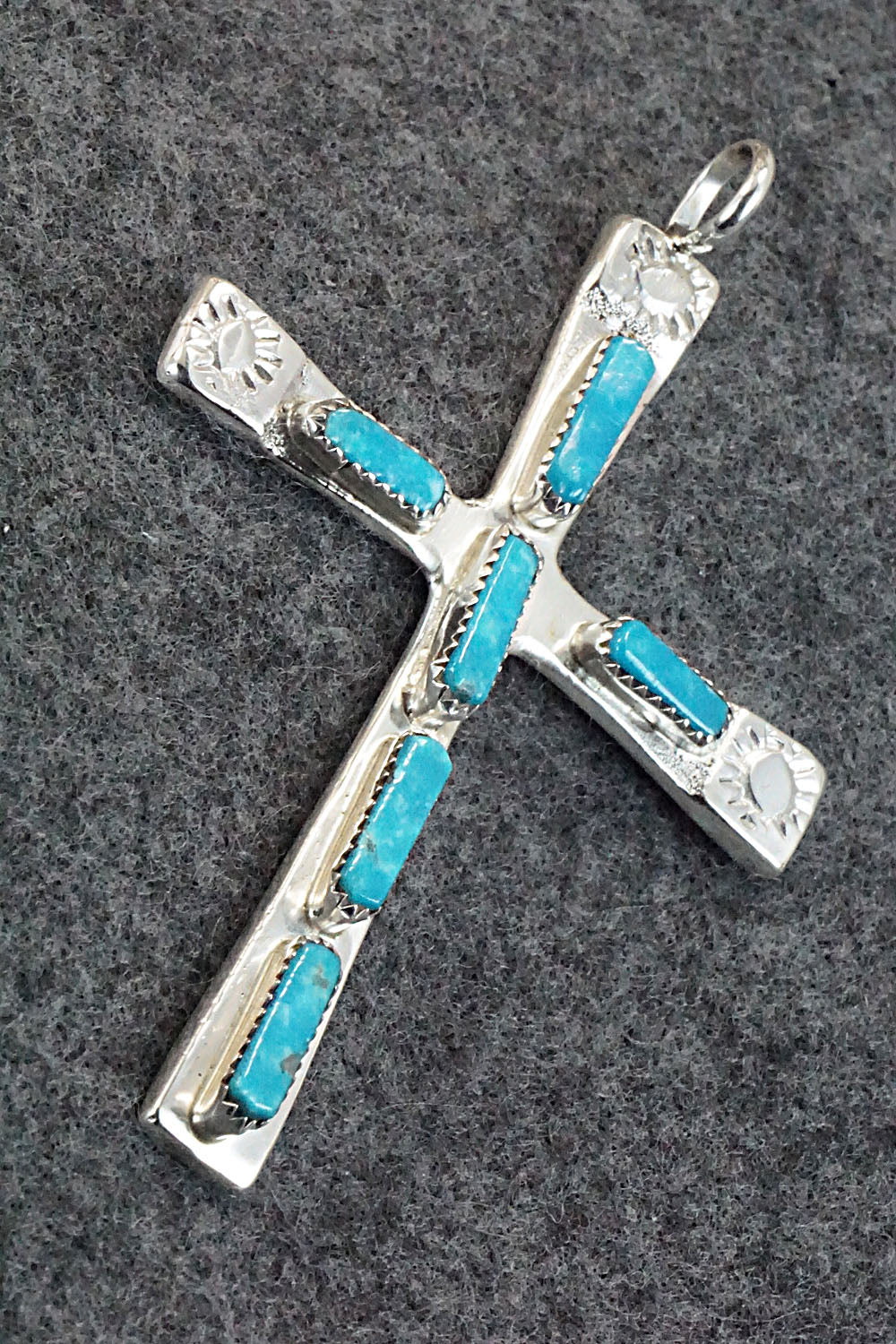 Turquoise & Sterling Silver Pendant - Verona Quam